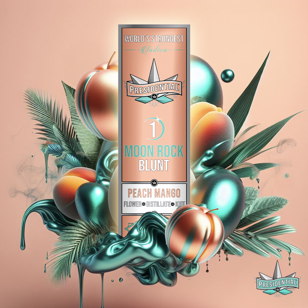 Presidential Peach Mango 1.5g Moon Rock Blunt