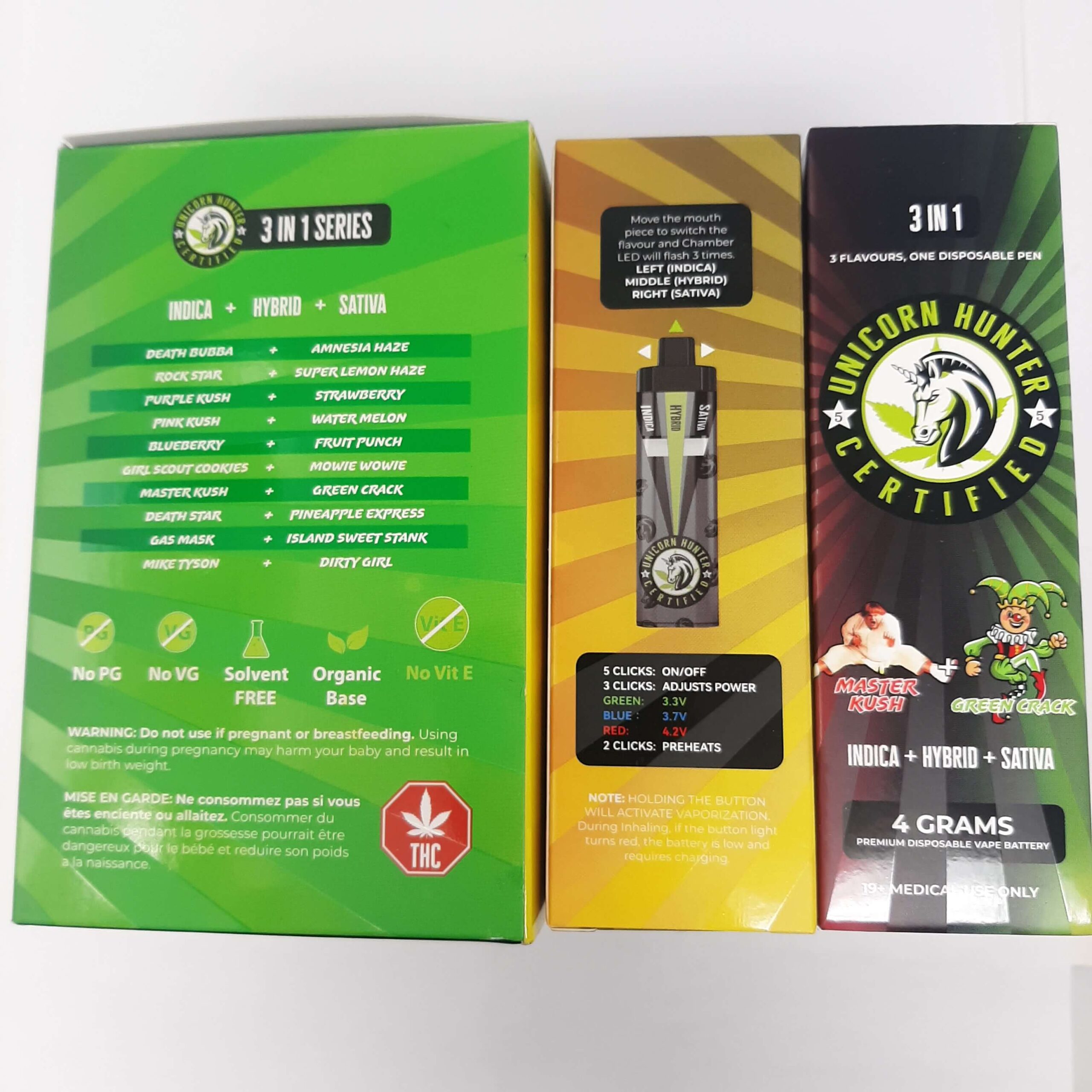 Diversity Packs - Unicorn Hunter 3 in 1 Flavour Vape Pen 4g