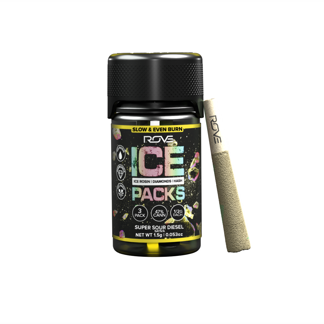 Rove Ice Packs Super Sour Diesel .5g Infused Preroll 3pk