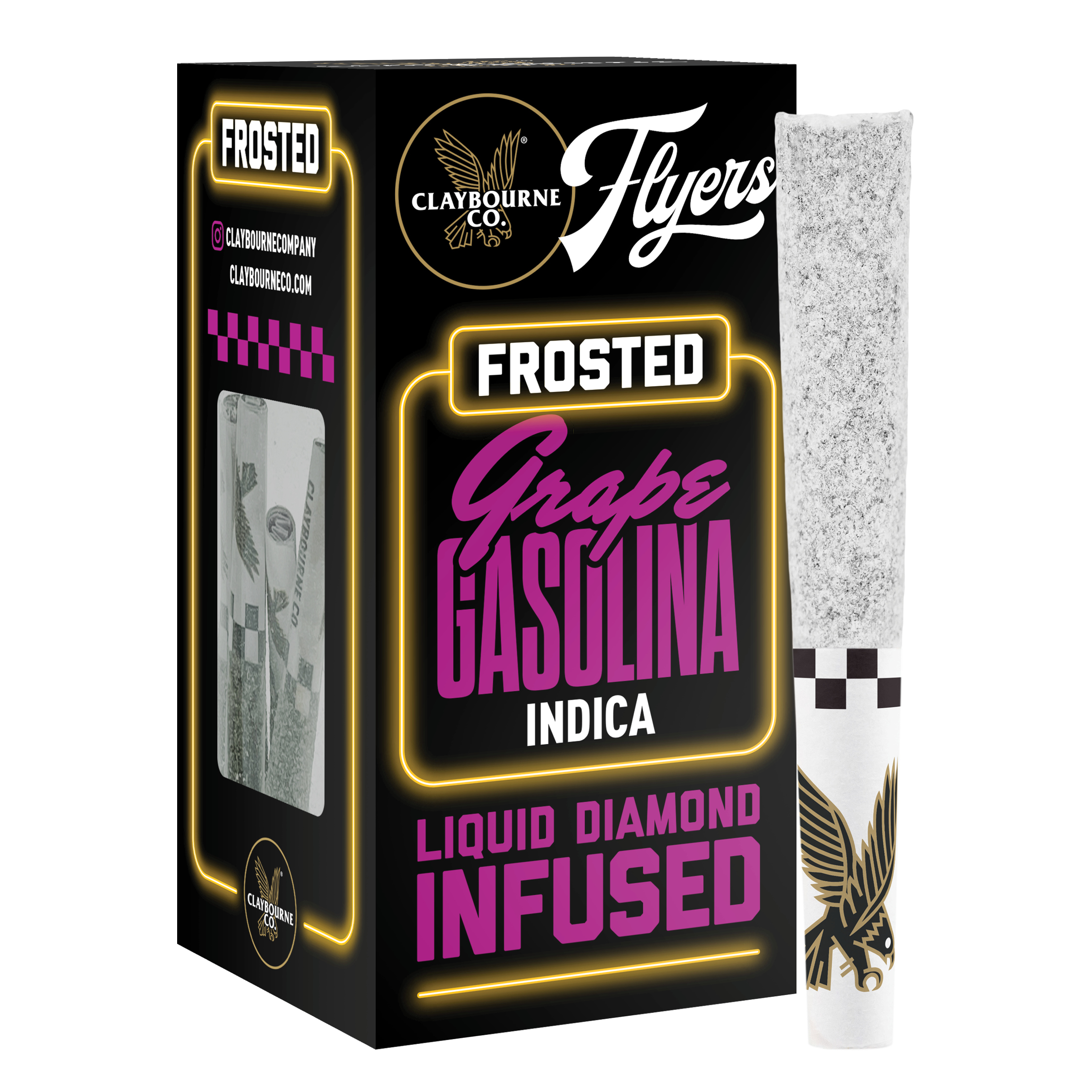 Claybourne Co. Frosted Flyers Grape Gasolina .5g Infused Preroll 3pk