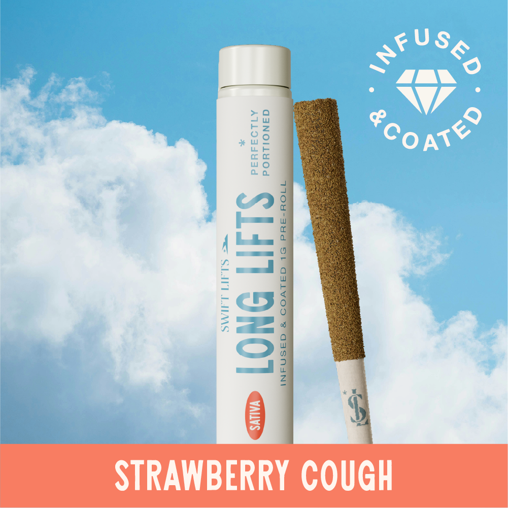 Swift Lifts Strawberry Cough 1g Infused & Kief Coated Long Lifts Preroll