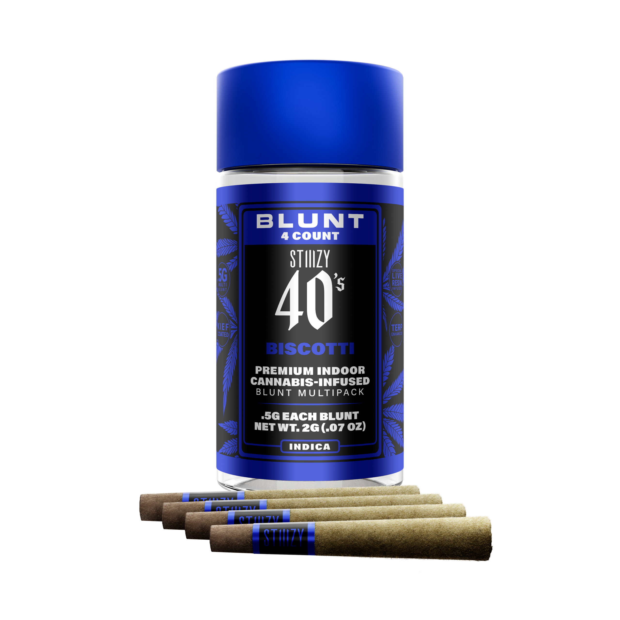 Stiiizy 40's Biscotti .5g Infused Blunt 4pk