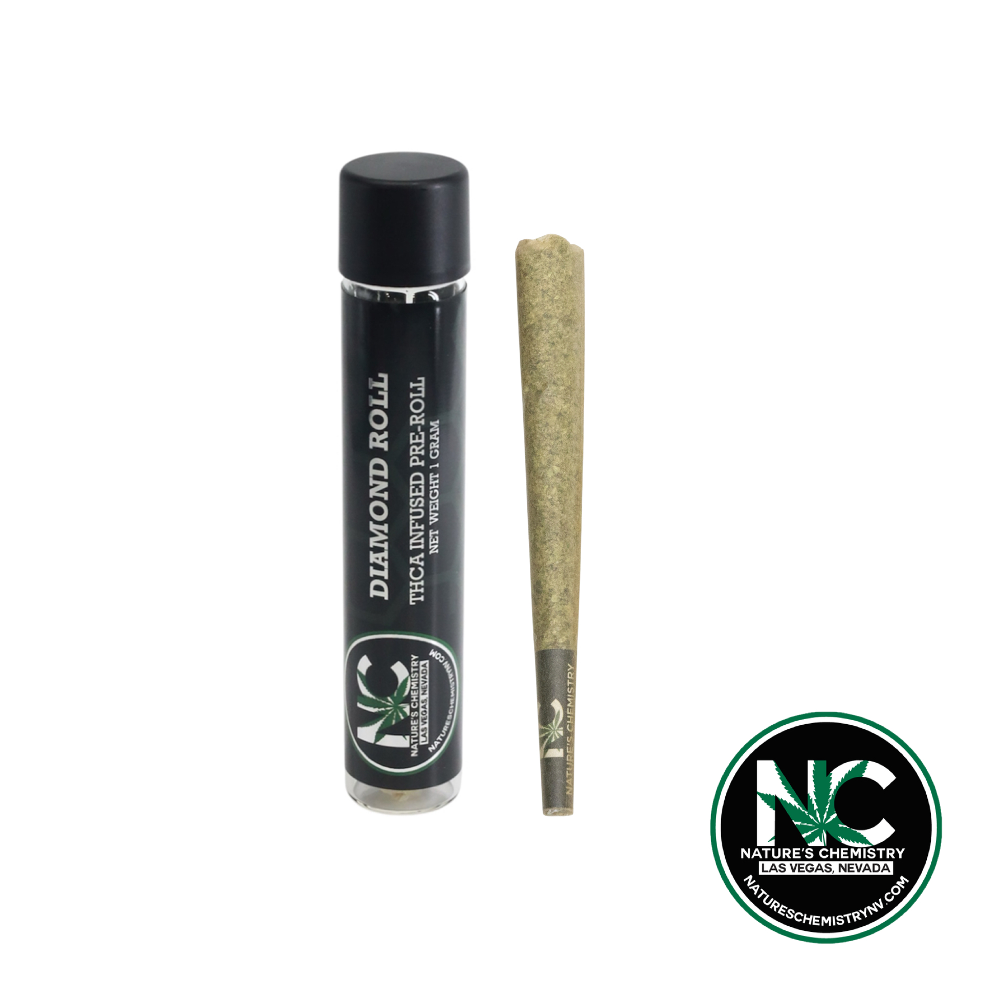 Nature's Chemistry Tangerine Sours 1g THCa Diamonds Infused Preroll