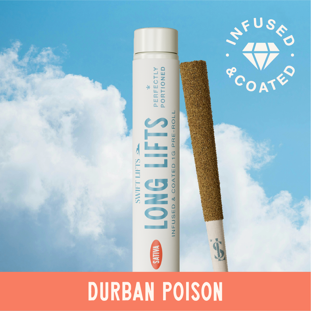 Swift Lifts Durban Poison 1g Infused & Coated Long Lifts Preroll