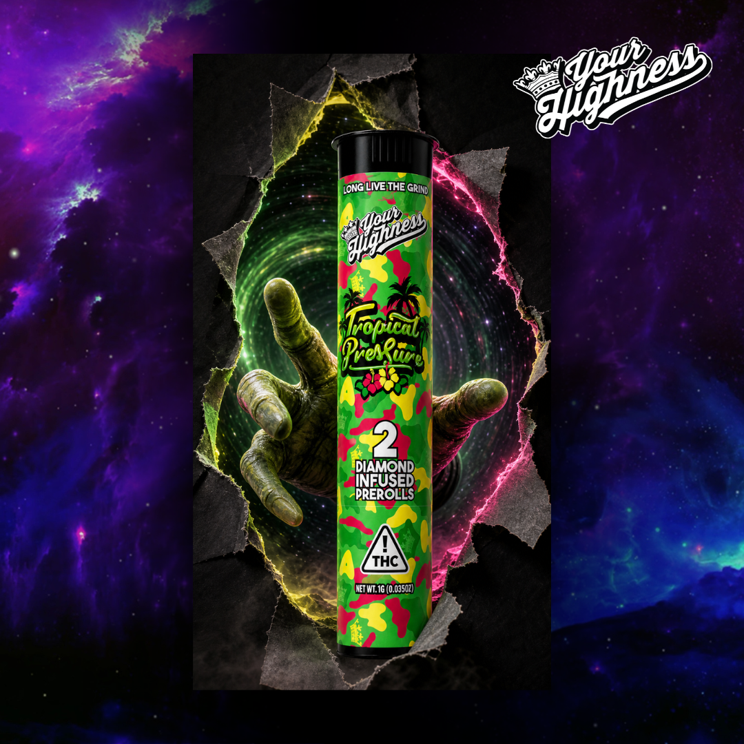 Your Highness Tropical Pressure .5g Diamond Infused Preroll 2pk