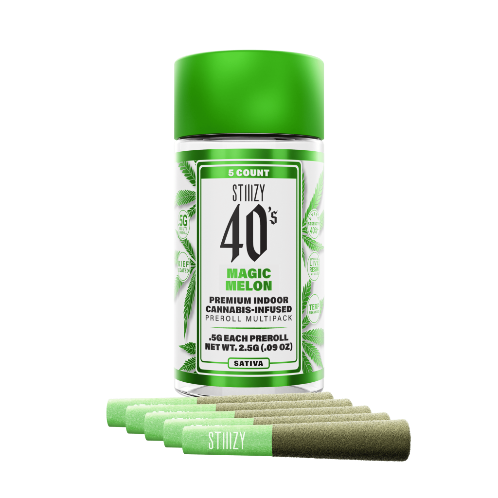 Stiiizy 40's Magic Melon .5g Infused Preroll 4pk
