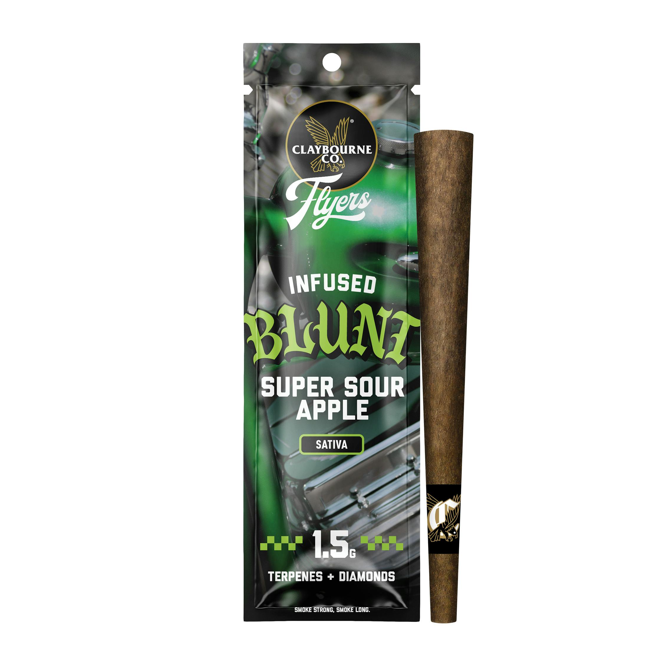 Claybourne Co. Flyers Super Sour Apple 1.5g Infused Blunt