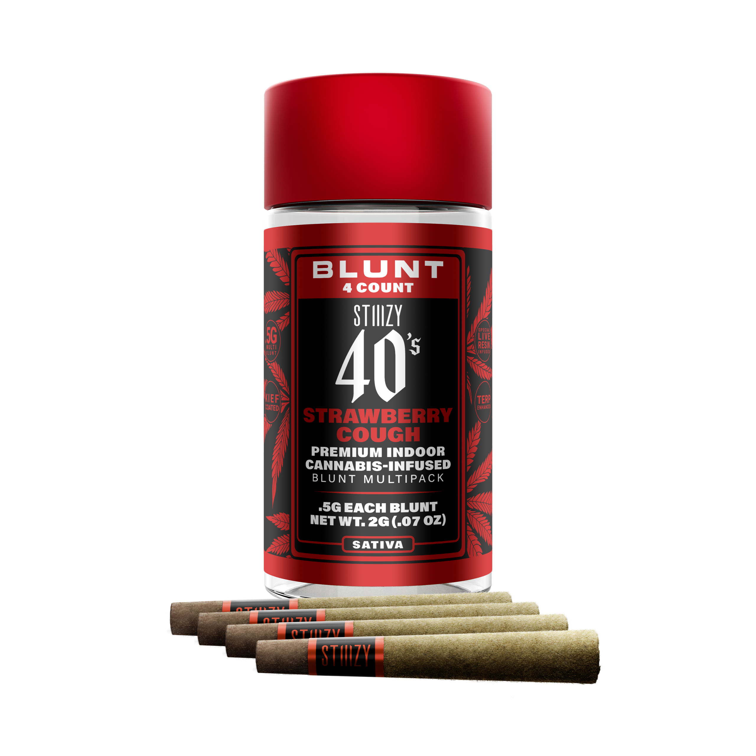 Stiiizy 40's Strawberry Cough .5g Infused Blunt 4pk
