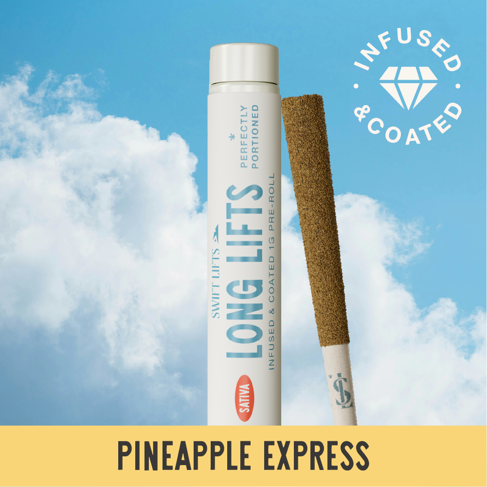 Swift Lifts Pineapple Express 1g Infused & Kief Coated Long Lifts Preroll