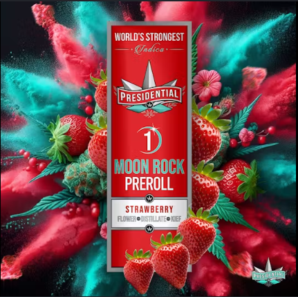 Presidential Strawberry 1g Moon Rock Preroll