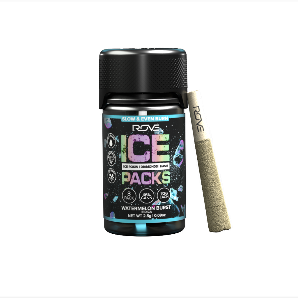 Rove Ice Packs Watermelon Burst .5g Infused Preroll 3pk
