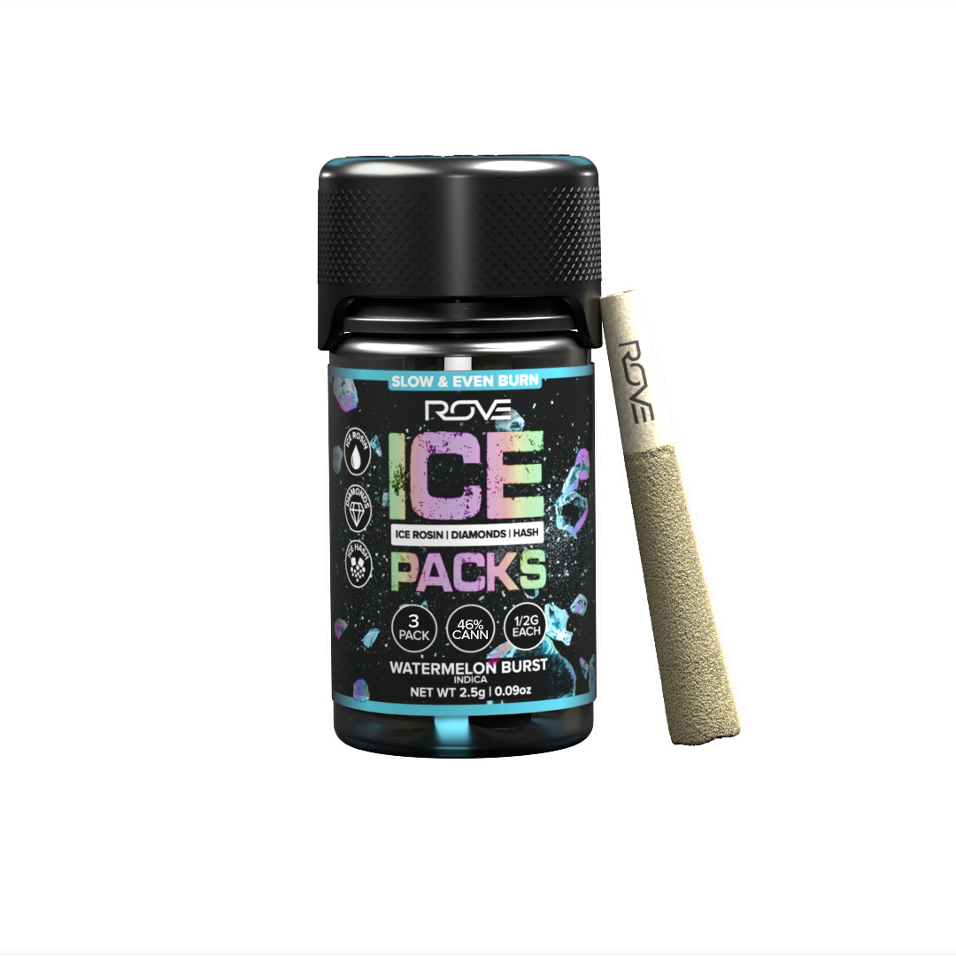 Rove Ice Packs Watermelon Burst .5g Infused Preroll 3pk