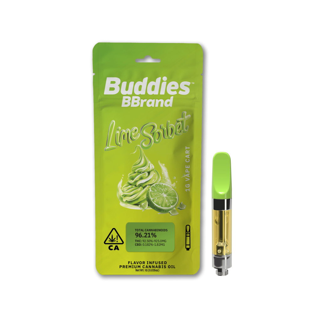 Buddies Lime Sorbet 1g Vape Cart