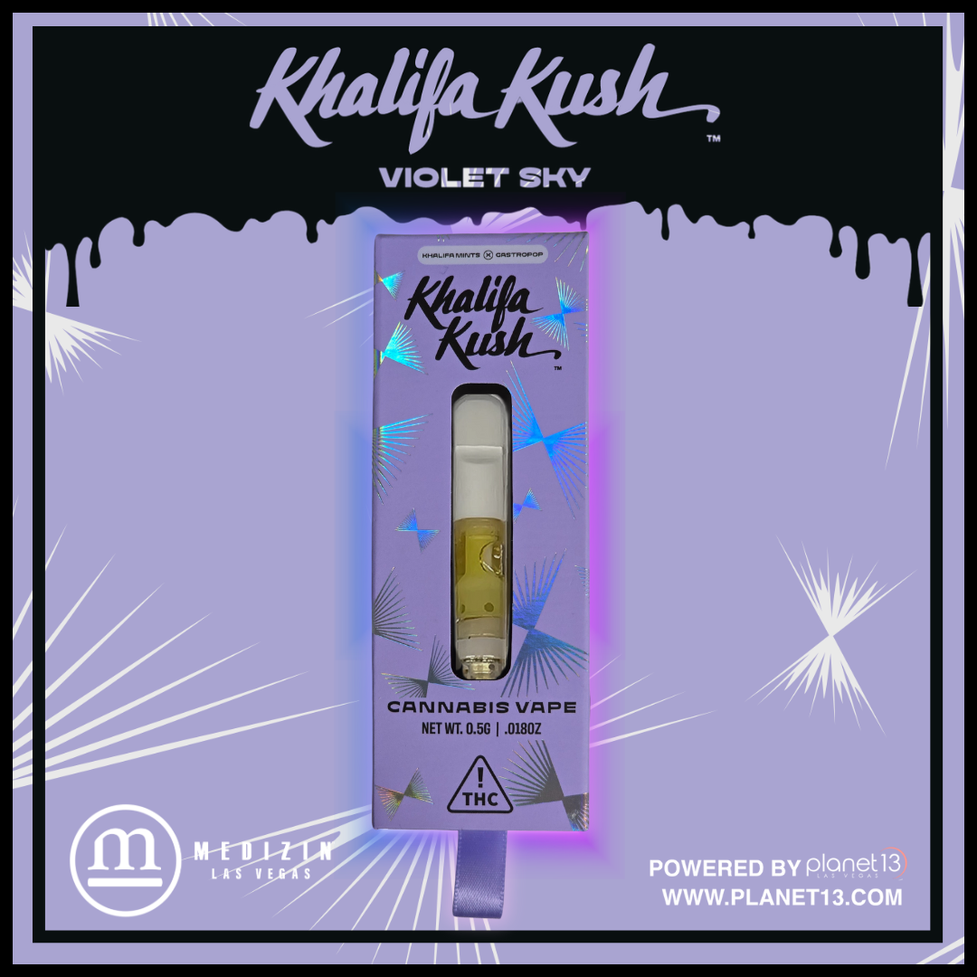 Khalifa Kush Violet Sky .5g Live Resin Vape Cartridge